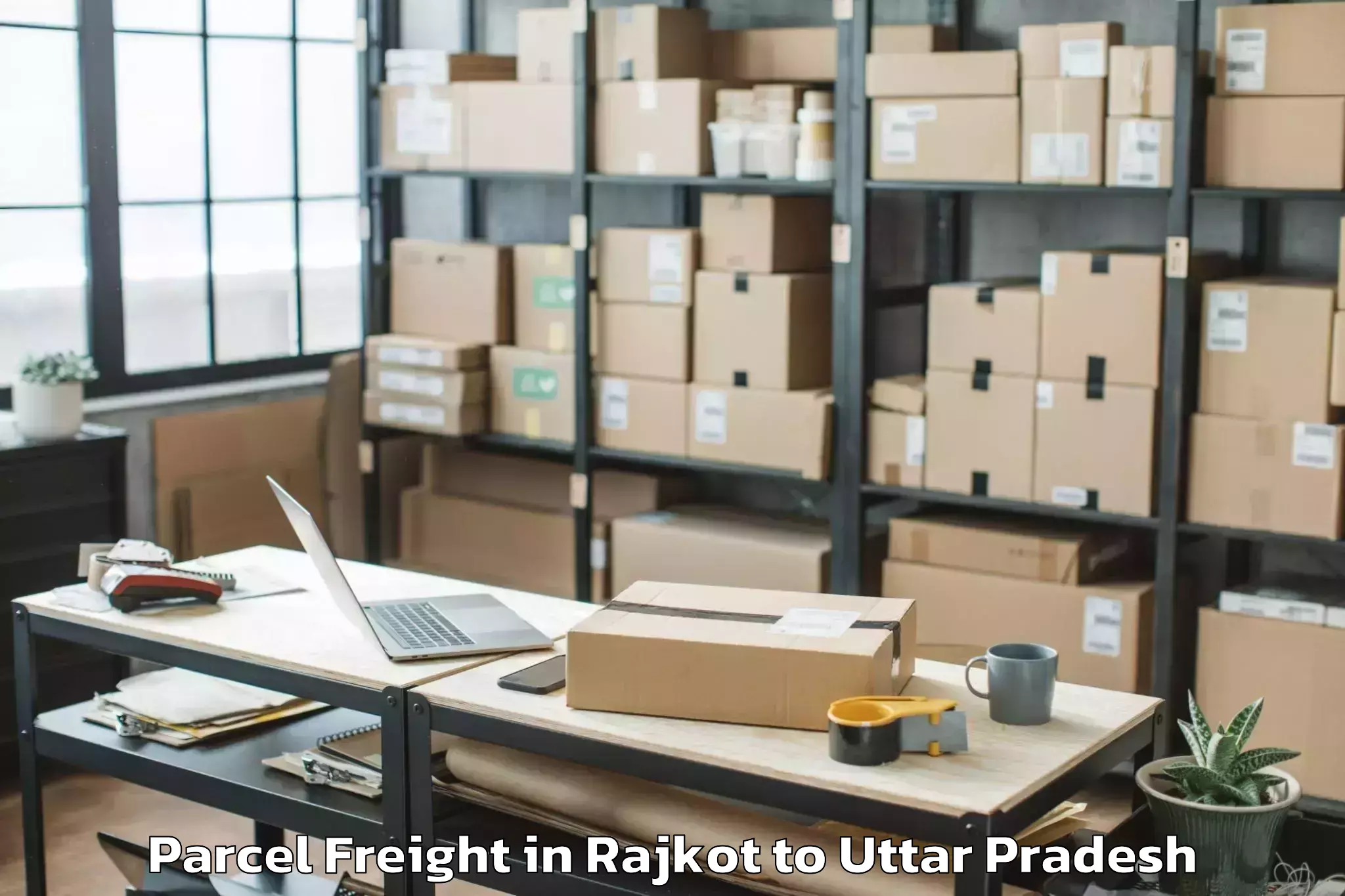 Reliable Rajkot to Madan Mohan Malaviya Universit Parcel Freight